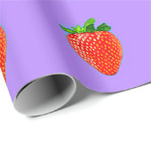 Juicy Strawberry im Pop Art Style Geschenkpapier (Rolleneckpunkt)