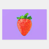 Juicy Strawberry im Pop Art Style Geschenkpapier Set (Vorderseite 3)
