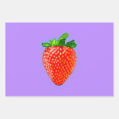 Juicy Strawberry im Pop Art Style Geschenkpapier Set (Vorderseite)
