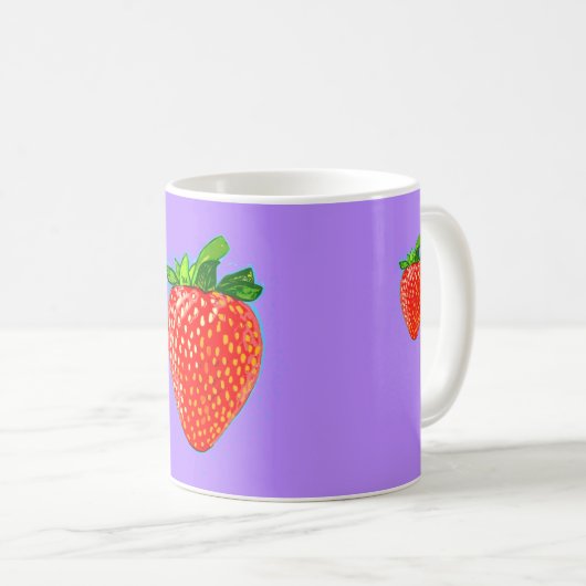 Juicy Strawberry im Pop Art Style Kaffeetasse (VorderseiteRechts)
