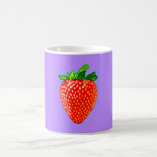 Juicy Strawberry im Pop Art Style Kaffeetasse (Mittel)