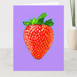 Juicy Strawberry im Pop Art Style Karte