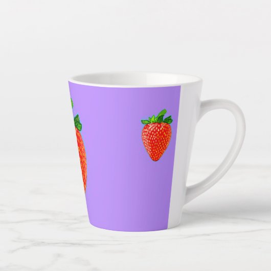 Juicy Strawberry im Pop Art Style Milchtasse (Rechts)