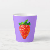 Juicy Strawberry im Pop Art Style Milchtasse (Vorderseite)