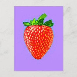 Juicy Strawberry im Pop Art Style Postkarte