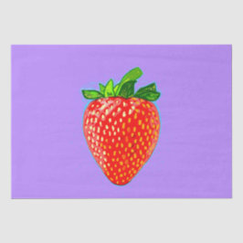 Juicy Strawberry im Pop Art Style Seidenpapier