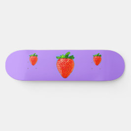 Juicy Strawberry im Pop Art Style Skateboard