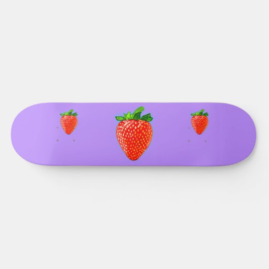 Juicy Strawberry im Pop Art Style Skateboard (Horizontal)