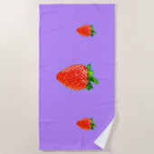 Juicy Strawberry im Pop Art Style Strandtuch (Vorderseite)
