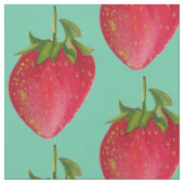 Juicy Strawberry muster Aquarellfrucht Pop Art Stoff (Nahaufnahme)