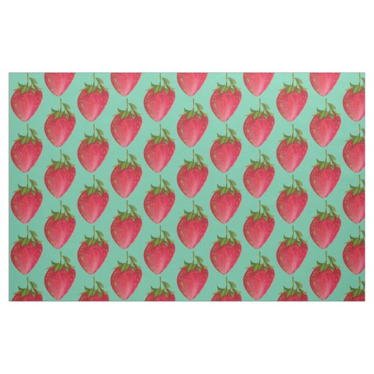 Juicy Strawberry muster Aquarellfrucht Pop Art Stoff (Fat Quarter (45,7 x 55,9 cm))
