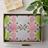 Juicy Summer Green und Watermelon Pink Muster Seidenpapier (Geschenk)
