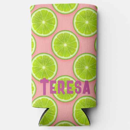 Juicy Summer Limes Spaß Personalisiert Selters Dosenkühler (Vorderseite)