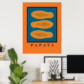 Juicy Trio Papaya Orange Poster (Heimbüro)