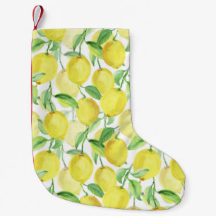 Juicy Watercolor: Lebendige Lemon-Malerei Kleiner Weihnachtsstrumpf