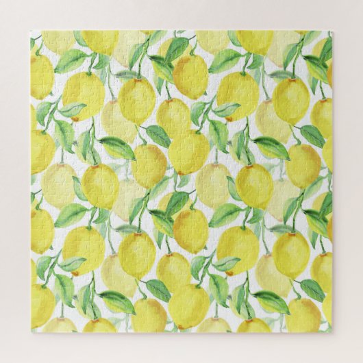 Juicy Watercolor: Lebendige Lemon-Malerei Puzzle (Vertikal)