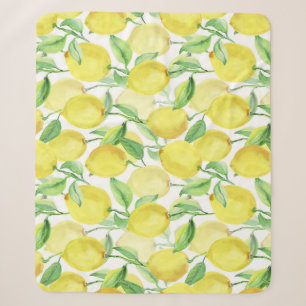 Juicy Watercolor: Lebendige Lemon-Malerei Sherpadecke