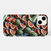 Juicy Watermelon Design 2 iPhone Hülle (Rückseite (Horizontal))
