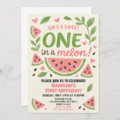 Juicy Watermelon Einladung zum 1. Geburtstag (Vorne/Hinten)