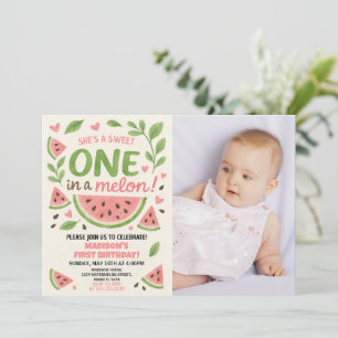 Juicy Watermelon Einladung zum 1. Geburtstag