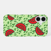 Juicy Watermelon & Leaf iPhone 16 Hülle (Rückseite (Horizontal))