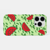Juicy Watermelon & Leaf iPhone Hülle (Rückseite (Horizontal))