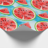 Juicy WATERMELON Muster in Aquarellmuster Geschenkpapier (Ecke)