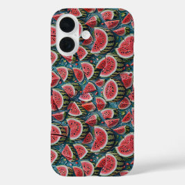Juicy Watermelon Pattern Design 1 iPhone 16 Hülle