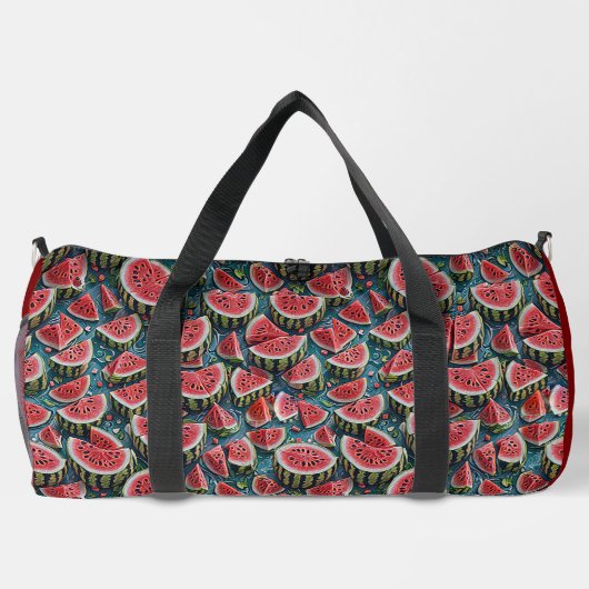 Juicy Watermelon Pattern Design 1 Duffle Bag (Rückseite)