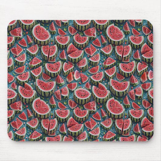 Juicy Watermelon Pattern Design 1 Mousepad (Vorne)