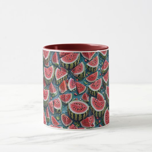 Juicy Watermelon Pattern Design 1 Tasse (Zentrum)