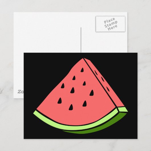 Juicy Watermelon Postkarte (Vorne/Hinten)