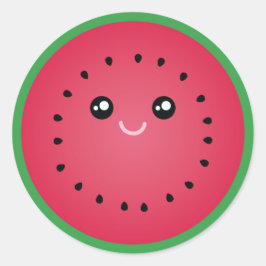 Juicy Watermelon Slice Niedlich Kawaii Feinschmeck Runder Aufkleber