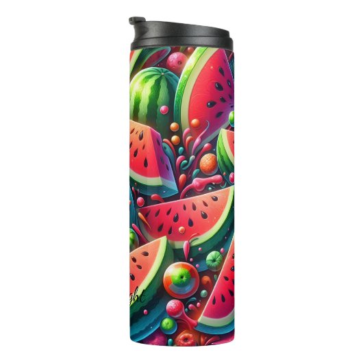 Juicy Watermelon Slices Summer Fun Thermosbecher (Nach rechts gedreht)