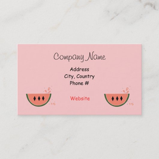 Juicy Watermelon Visitenkarte (Vorderseite)