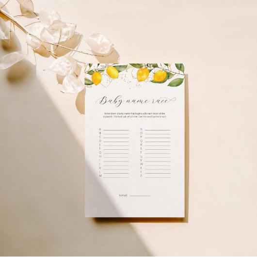 Juicy Yellow Baby Name Race Baby Showspiel