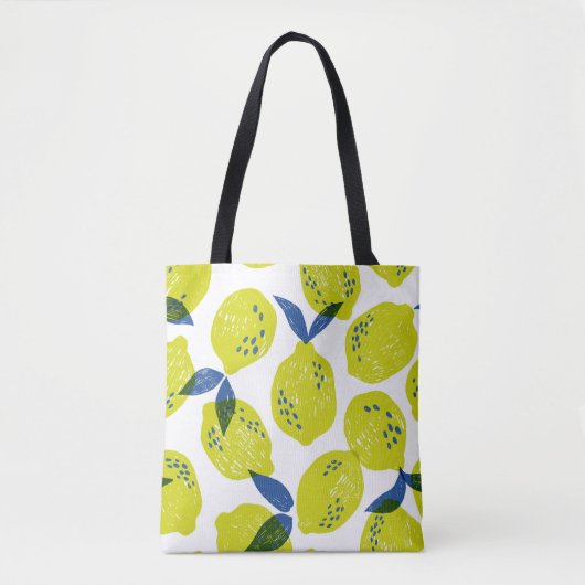 Juicy Zitronen: Vintag nahtlos. Tasche (Vorderseite)