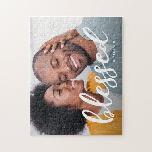 Juied Script with Name Foto Puzzle (Vertikal)