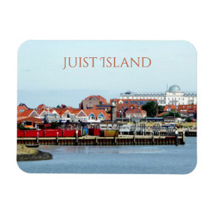 Juist City and Harbour, Juist Island, Ostfriesien Magnet