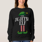 Jujitsu Elf Matching Family Group Weihnachts-Party Sweatshirt (Vorderseite)