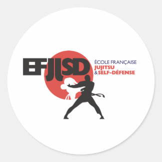 JuJitsu und Self-Défense Runder Aufkleber