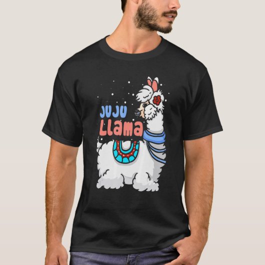 Juju Llama Matching Familie Weihnachten Pajamas T-Shirt (Vorderseite)