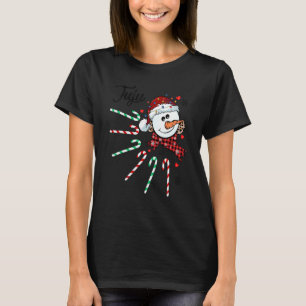 Juju Snowman Candy Cane Weihnachten Weihnachten We T-Shirt