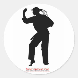 Jujutsu Girl and Chart Runder Aufkleber