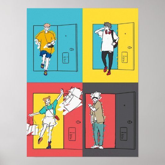 Jujutsu Kaisen Anime Doors tanzen Outro Poster (Vorne)