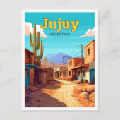 Jujuy Argentina Travel Vintag Illustration Postkarte (Vorderseite)