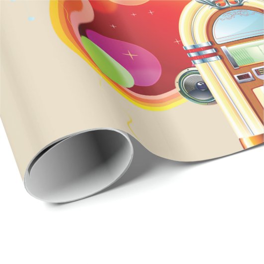 Juke Box Glossy Wrapping Paper Geschenkpapier (Rolleneckpunkt)