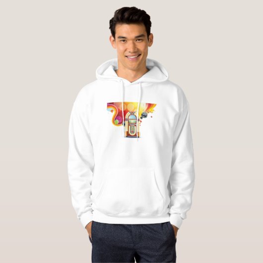 Juke Box Music Mens Hoodie (Vorne ganz)