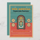 Juke Box Sock Hop Party Einladung Flyer (Vorne/Hinten)