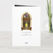 Jukebox Alte Rocker Anpassbare Grüße Karte (Rückseite)